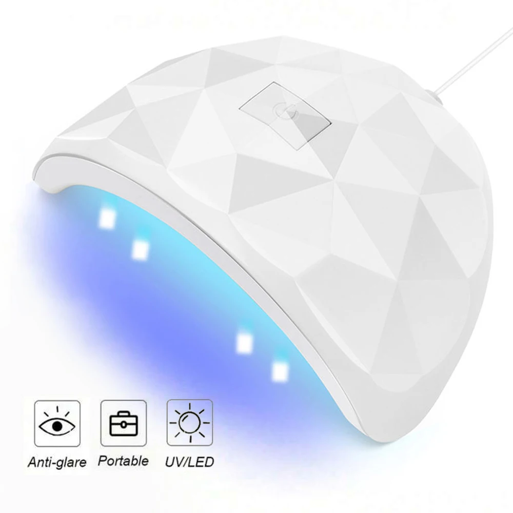 LED UV Nail Dryer Lamp Light For Nails Eyes Protection UV Lamp for Gel Nails Gel Nail Polish Curing Dryer Home Salon Tool