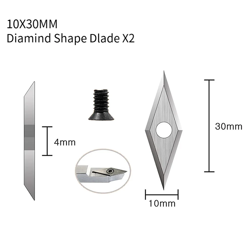 Imagem -04 - Carbide Turning Kit Ferramentas para Torno de Madeira Lâmina de Inserção Parafusos Substituição Cortador Acessórios 16 Pcs