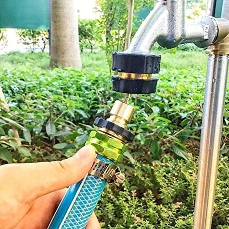 2pcs Brass Tap 3/4 Female 1/2 Quick Connector Washing Machine Garden Water Hose Quick Connect Adapter 25mm Universal Parts