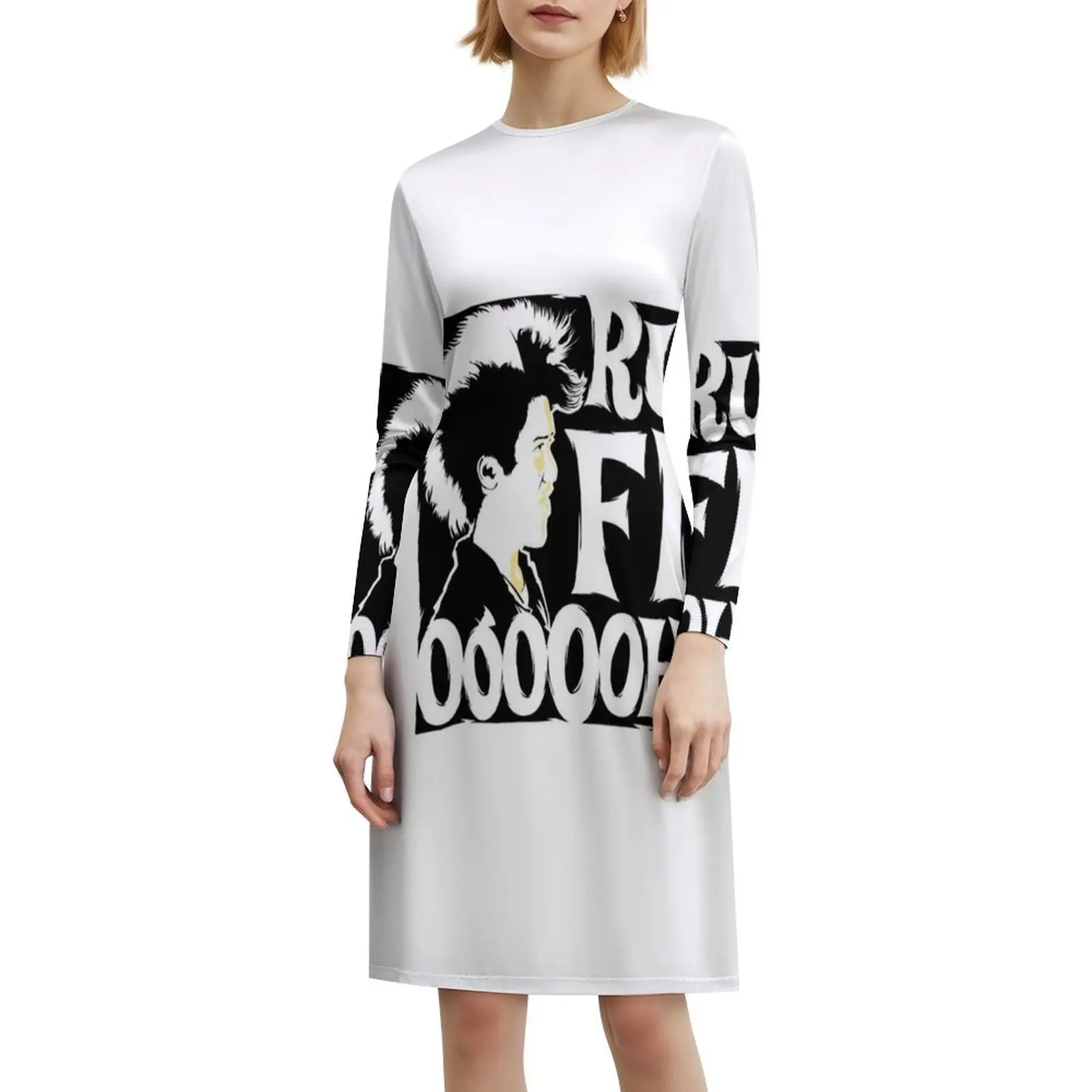 فستان كاجوال على الطراز الكوري من Rufio (خطاف) للنساء فساتين مكتب يومية بسيطة للسيدات فيلم ويندي كتاب كلاسيكي دودة الكتب بيتر #6