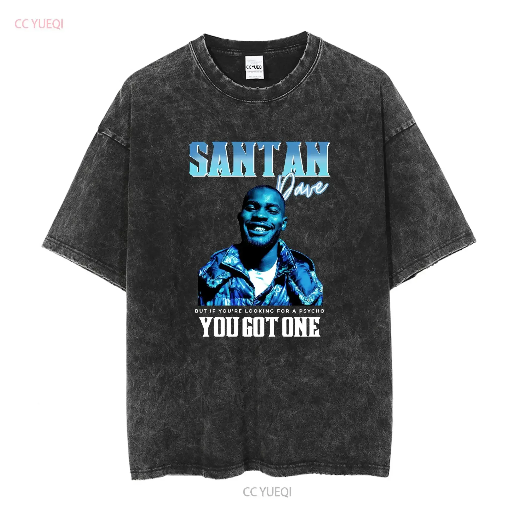 Rare Santan Dave T Shirt LLL457 vintage Washed graphic Stretched streetwear Unisex homme designer clothes Breathable Soft
