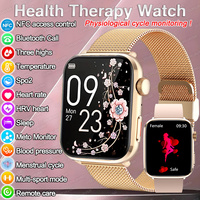2025 New Iatrology Grade Smart Watch Women Blood pressure Blood oxygen Fat Heart Rate Menstrual Tracking BT Call Bracelet Ladies