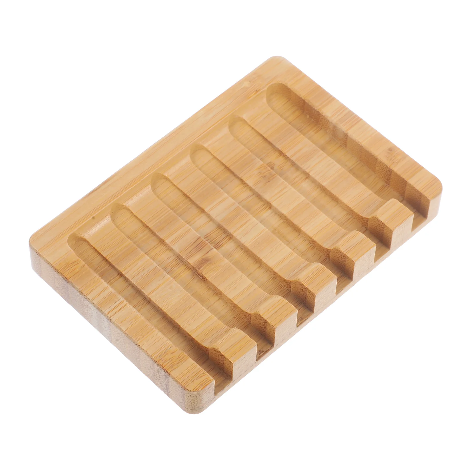 

Bamboo Soap Dish Delicate Workmanship Good Appearance Design Easy to Match Bathroom Kitchen Washroom Sink Laundry Room Soap
