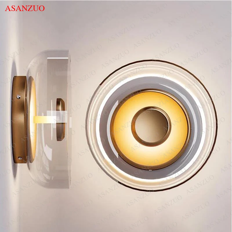 Glass LED Wall Lamp Indoor Decor Glass Bowl Wall sconces Nordic Living Bedroom Bedside Kitchen Lighting Fixtures image 5