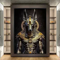 New 5D Round Diamond Painting Anubis Ancient Egyptian Mythology Pharaoh Diamond diy Embroidery Home Decoration Mosaic