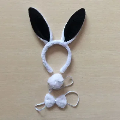 1sat =3pcs Children Adult Bunny Ear Headband Set Black Pink White Blue Fancy Dress Costume Hen Party Big Rabbit Ear Hairbands He