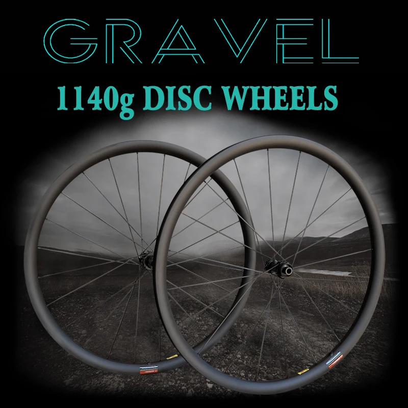 

AWST 1140g 30mm Carbon Wheels Disc Brake 700c Road Bike Wheelset EUC UCI Quality Carbon Rim Center Lock Road Cycling