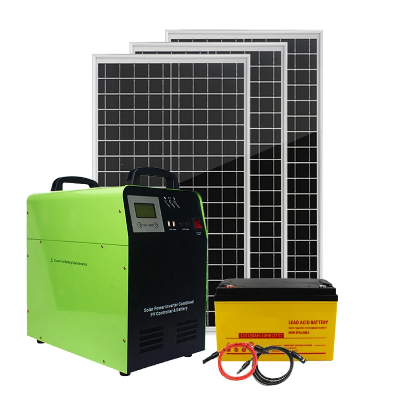 1000w 1kva Off Grid Hybrid House Batteries Full Kits Complete Set for Home Solar Energy System