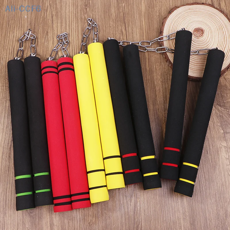 Martial Arts Foam Nunchakus Safe Sponge Foam Handle Training Sticks Practice Nunchucks For Kids Beginners Practice And Training