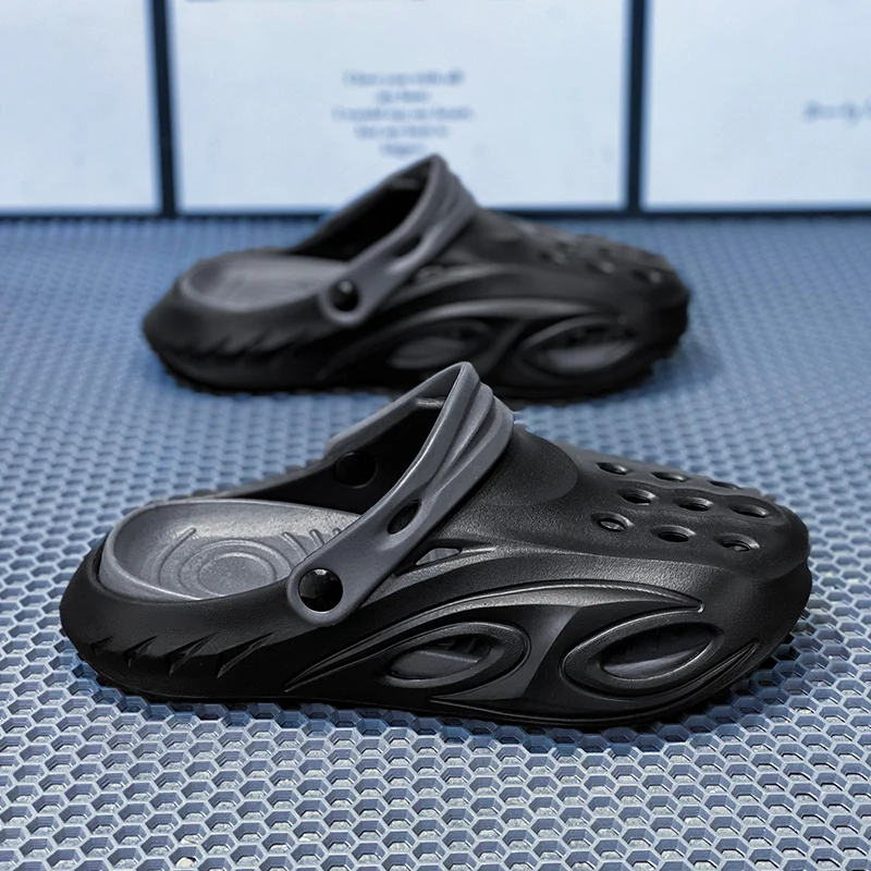 

Мужские летние сабо 2026 года: новые, нескользящие, износостойкие, двусторонние, с толстой подошвой, для улицы, удобные, из ЭВА, без застежек