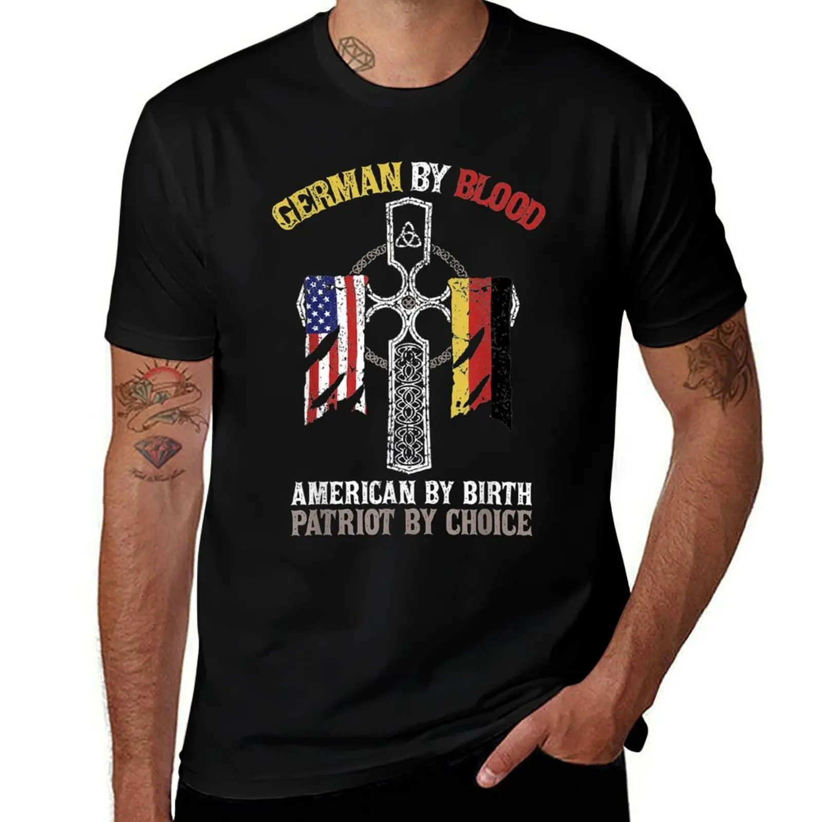 

German By Blood American By Birth Patriot By Choice T-Shirt Anime t-shirt affliction shirts anime stuff Men's t-shirts