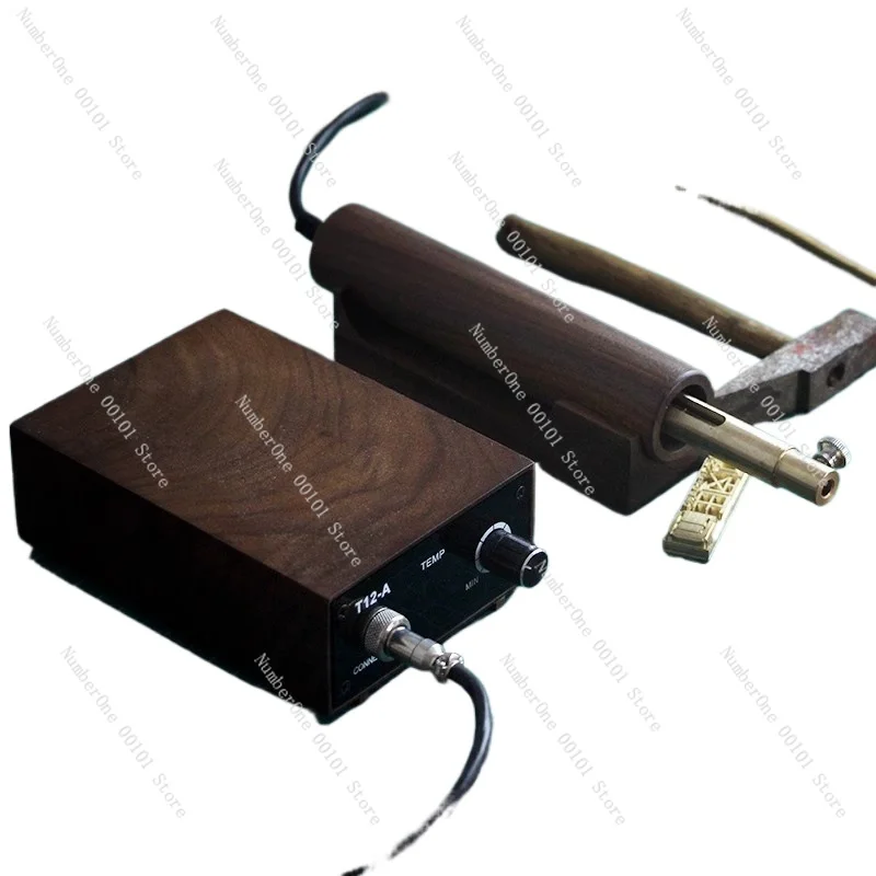 Leather Edge Ironing Machine Electric Heating Temperature Control Electric Soldering Iron Brass Seal Heaterr Edge Wire Device