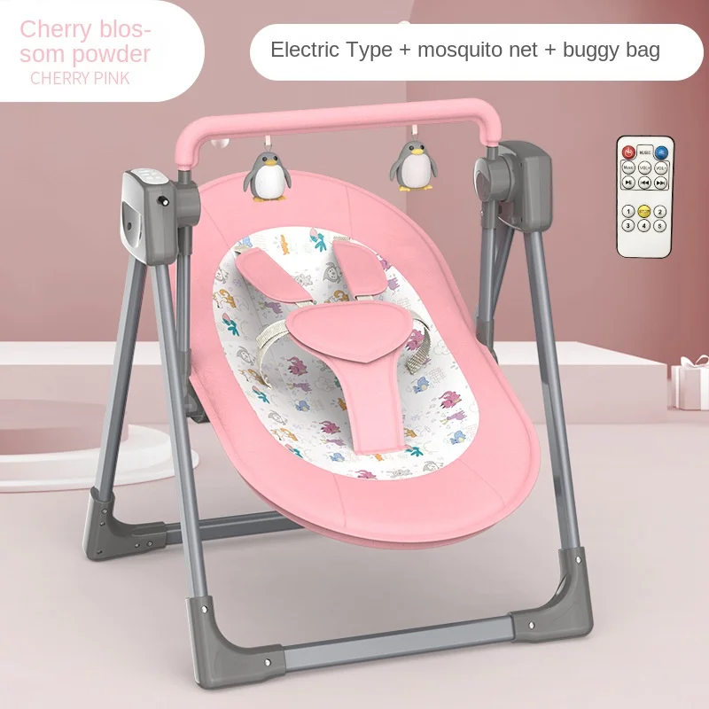 LazyChild Baby One-Click Folding Smart Music Electric Cradle Rocker Rocking Chair Newborn Intelligent Sleep Coax Artifact