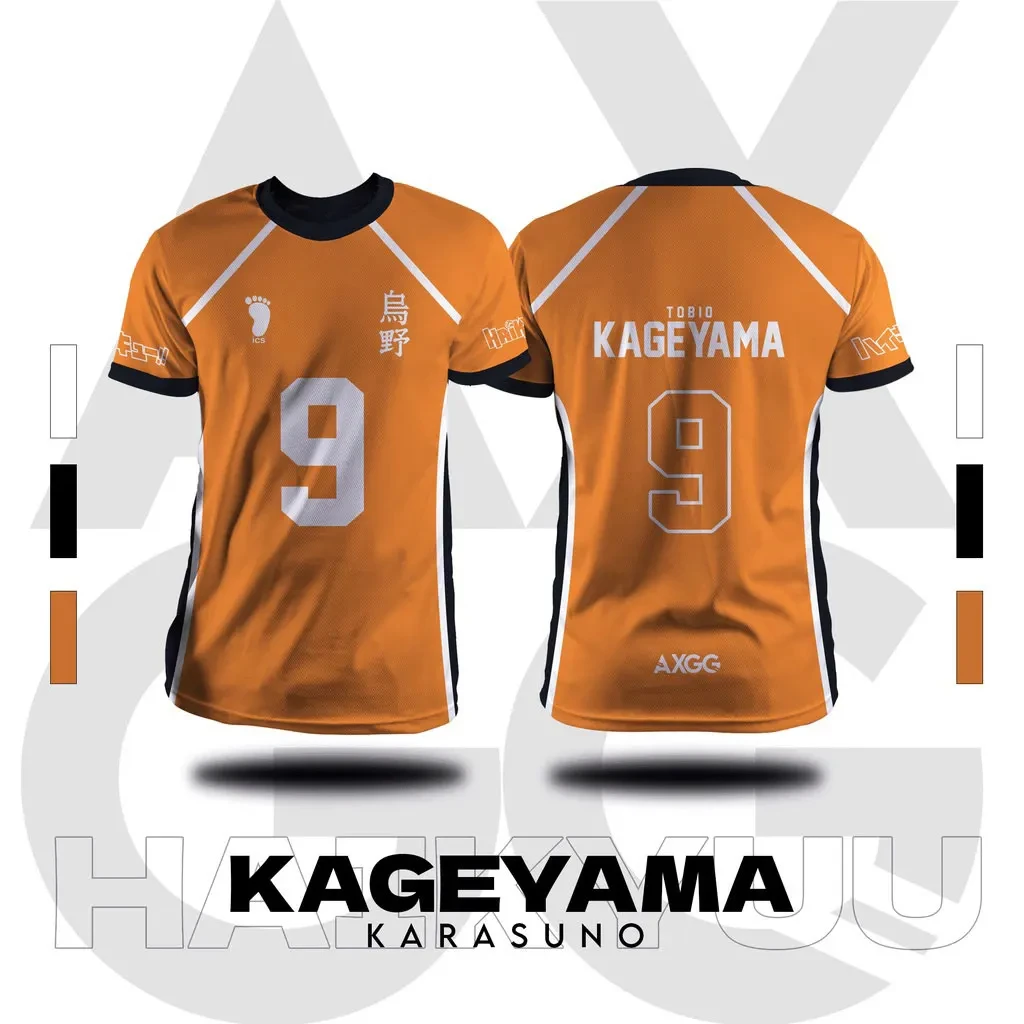 New Kids Summer 3D Printing Haikyuu Karasuno Hinata Anime Cosplay Jersey Unisex T-shirt Fashion Kids Adults Tops 2024 Clothing