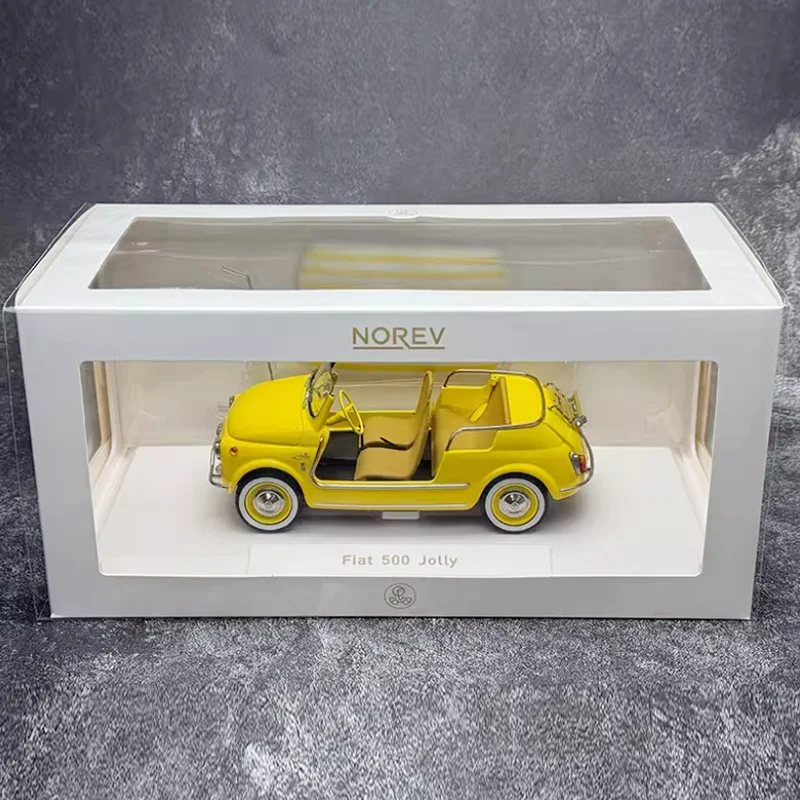 

NOREV Diecast 1:18 Scale Fiat 500 Convertible Jolly 1965 Alloy Car Model Finished Simulation Collection Decoration Gift Display
