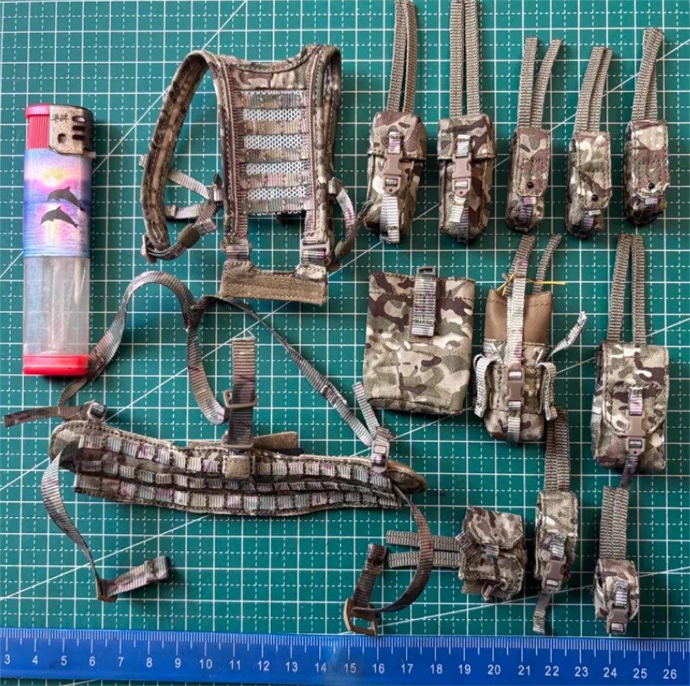 

1/6 Easy&Simple ES 26068 British Soldier Operation Mission Unit Soldier Doll Hang Chest Vest Bags Belt For 12" Scene Component