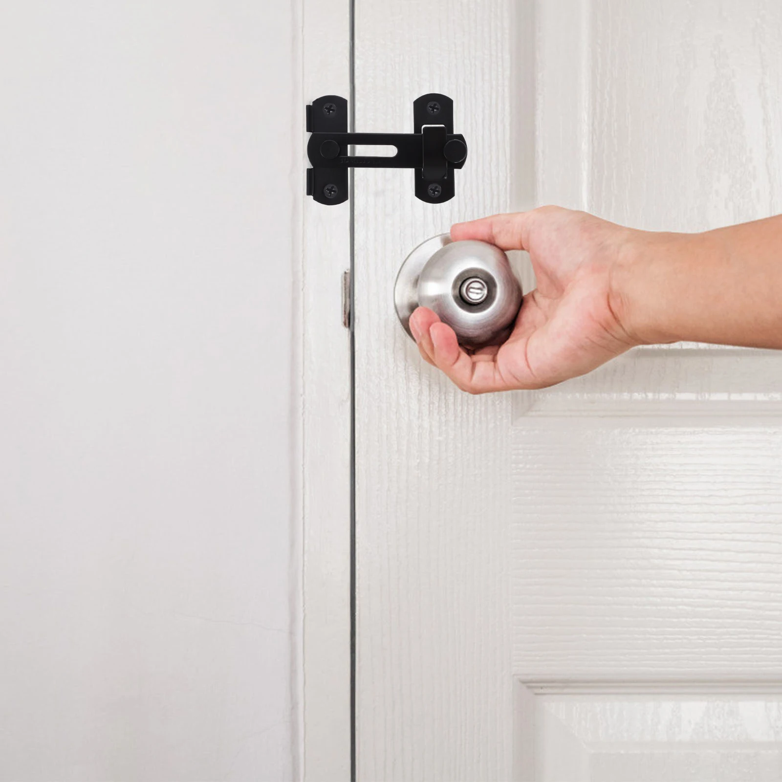 

2pcs Door Locks Stainless Steel Surface Mounted Latch Reinforcement Durable Fence Garage Bedroom Window Sliding Door Hardware