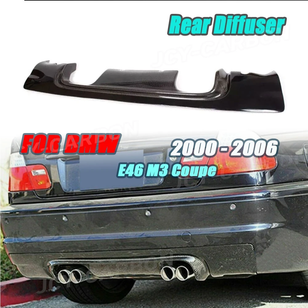 

Carbon Fiber FRP Black For BMW E46 M3 Coupe 2000 - 2006 Rear Bumper Diffuser Iip Chin Splitter Spoiler Car Styling