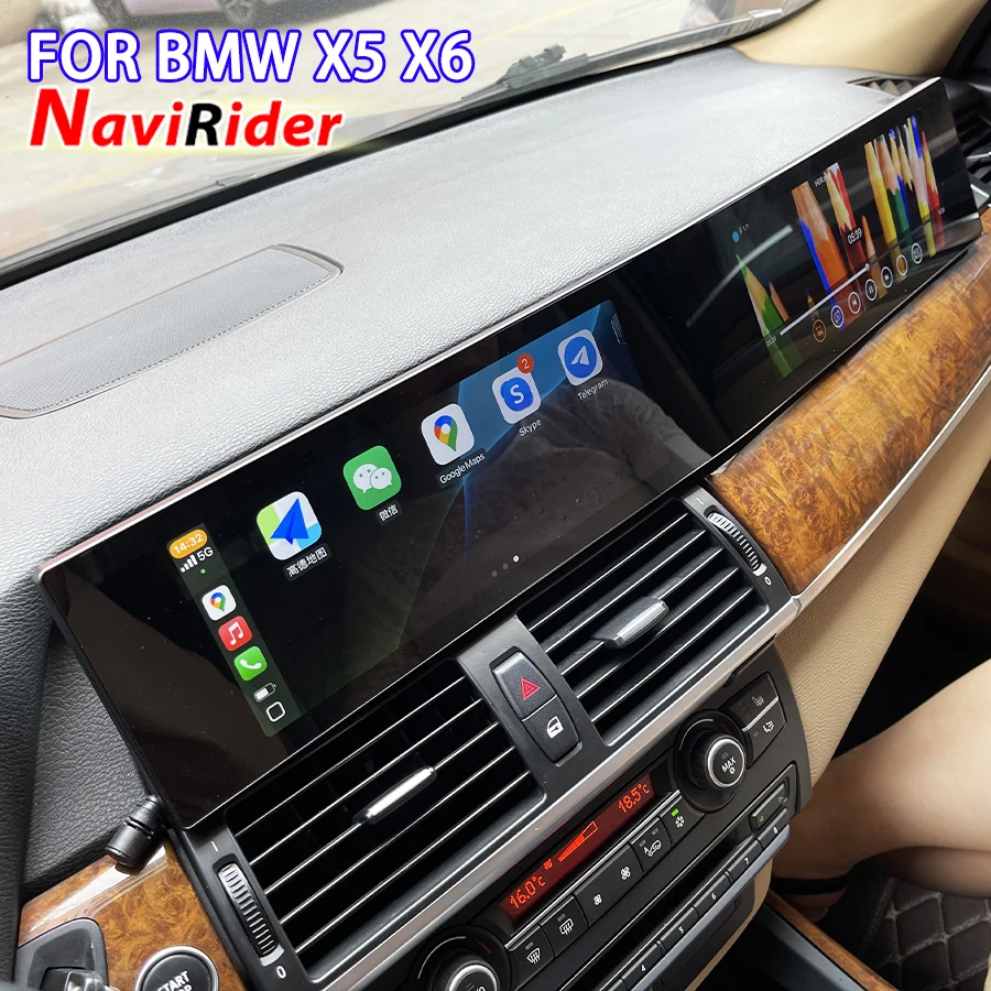 Curved Screen For BMW X5 X6 E70 E71 2008-2013 Android Auto Carplay Car Radio Multimedia Player GPS Navigation Stereo Head Unit