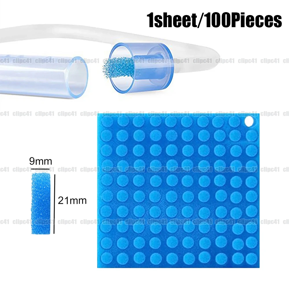 100Pcs/1Sheet Baby Mouth Suction Nose Baby Cleaning Snot Anti-ride Nose Nasal Aspirator Sponge Filters Kid Dropper Accessories