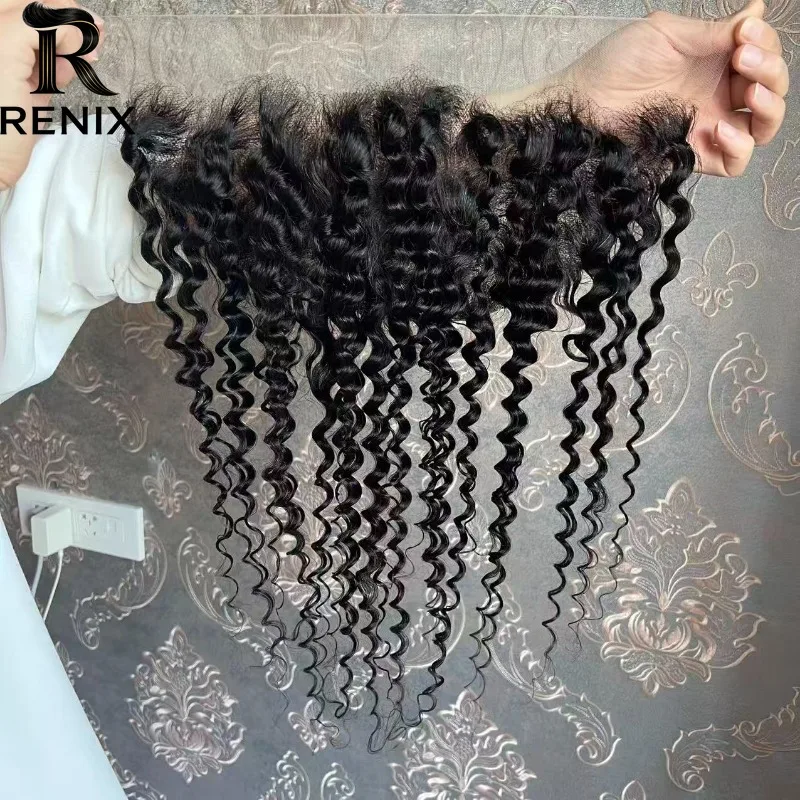 

Натуральные волосы Deep Wave 10-22 дюйма, 13x6, с кружевной фронтальной частью, 180% плотность, с предварительно выщипанными прядями и детским волосом, для чернокожих женщин, для ежедневного использования