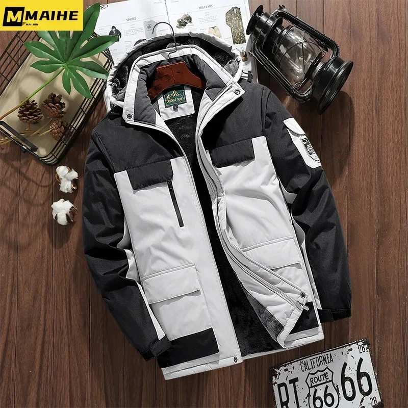 

Brand Winter Parkas Men Warm Thick Windproof Jacket Men Quality Multi-pocket Hooded Coat Men's Fashion Waterproof Outwear M-9XL