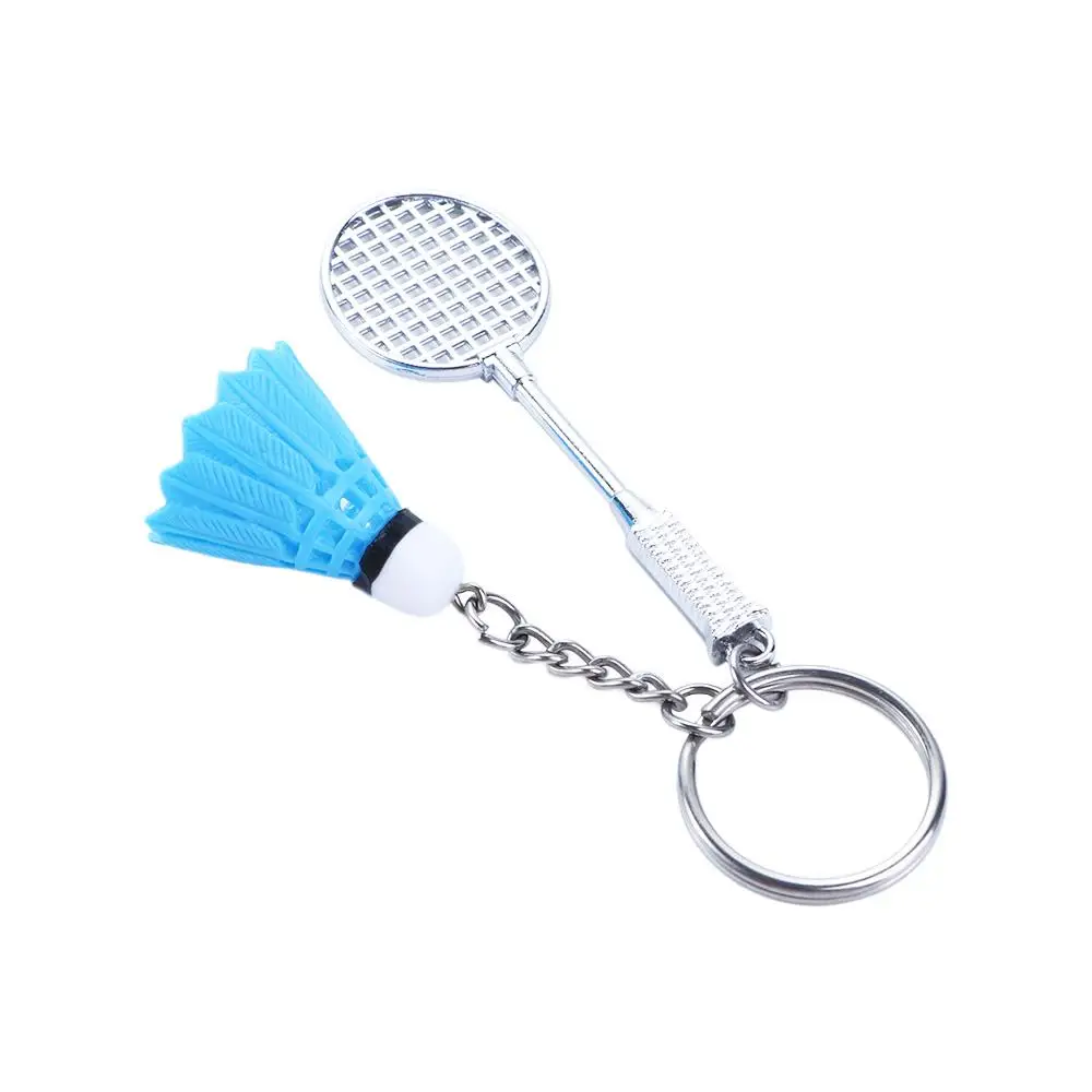 Bag Car Decor Gifts Sports Fashion Charm DIY Key Holder Badminton Racket Key Chain Key Ring Keyfob Badminton Pendant Keyring