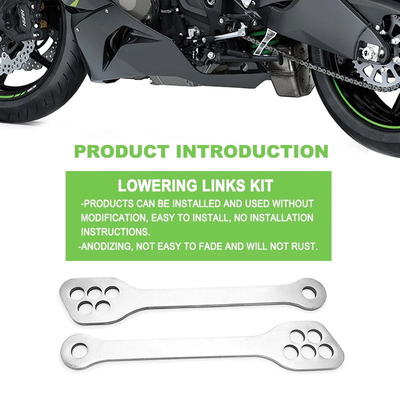 Lowering Links Kit Fit For Kawasaki ZX-6R ZX-10R Z250 Z300 Z750S Z750 Z800 Z1000 EX250 EX300 Rear Suspension Linkage Motorcycle