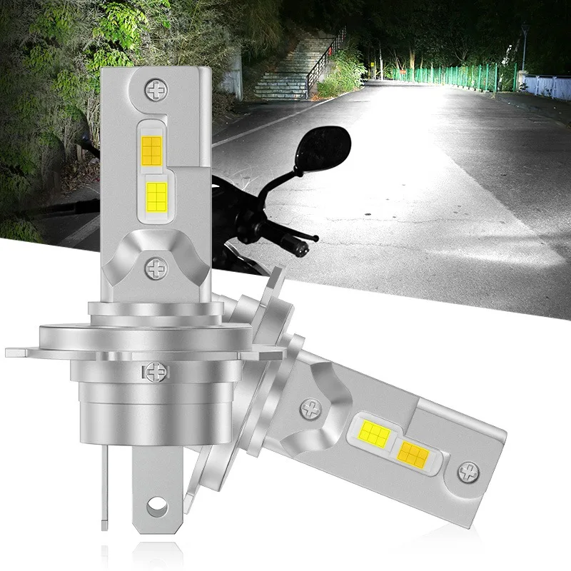 H4 H6 PD15 Motorcycle LED Headlight Bulb Start 15W Led Moto Motor Bike Light High Low Beam 6000K Aluminum 12-80V Waterproof 1pcs