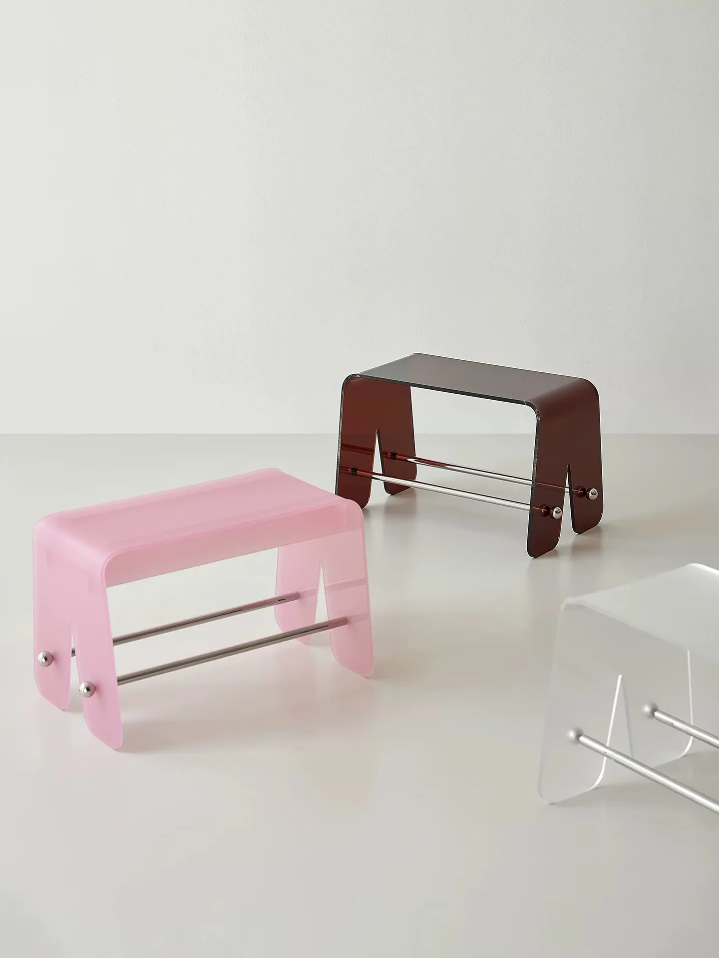 Acrylic shoe changing stool storage stool furniture home entry shoe wearing stool Footrest Hallway ottoman Footstool bathroom st