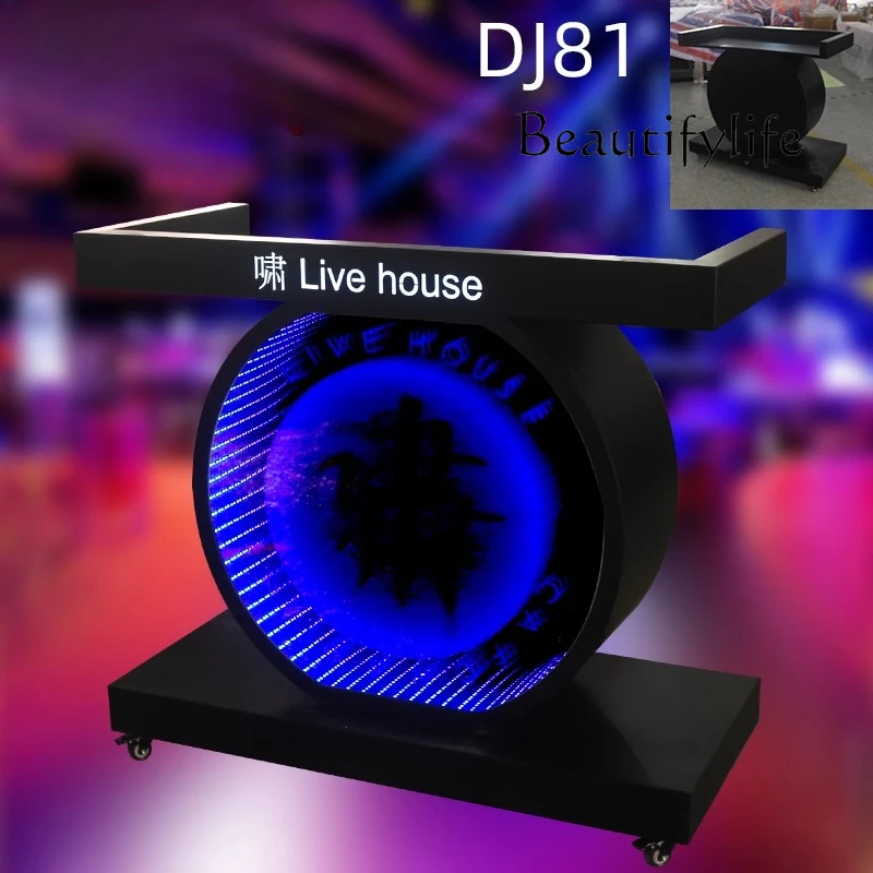 

ZL Customized box disc player table bar dj table ktv acrylic luminous lift table