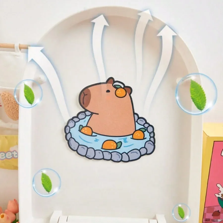 Self-Adhesive Toilet Deodorizer Stickers Cute Cartoon Bathroom Freshener Odor Eliminator Paper Waterproof Decal for Toilet Bowl