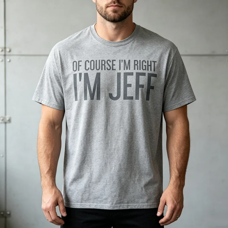 Funny Quote Im Jeff Tshirt Men - đánh giá và giá Street Style Fashion Quotes