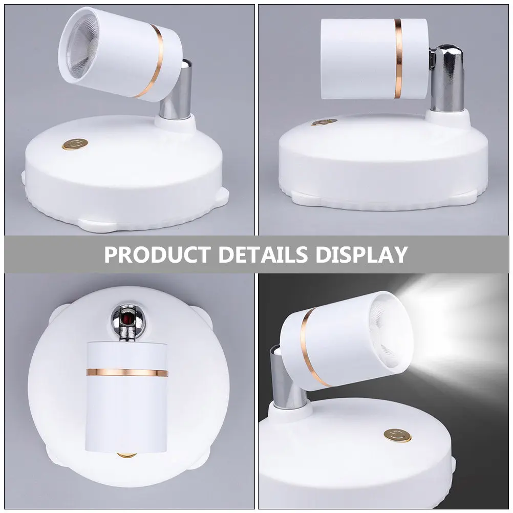 2Pcs LED Spotlight Remote Controlled USB Charging Convenient Indoor Decorative Spot Lamp LED Spotlight Indoor Spot Light