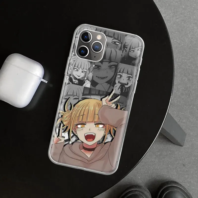 Custodia per telefono Anime Himiko Toga Waifu per iPhone 11 12 13 14 15 16 Pro Max Apple X XS XR 7 Plus 8 + Art Fundas 14 personalizzato