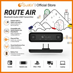 GuliKit NS07 Route Air Bluetooth Wireless Audio Adapter NS07 Pro Type-C Transmitter for Nintendo Switch NS OLED PS4 PS5 PC