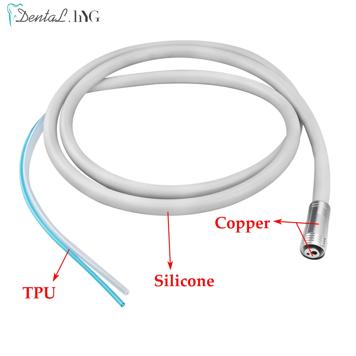 Dental High Speed Handpiece 2/4 / 6 Holes Handpiece Hose Tube With Connector For High/Low Speed Handpiece Dentist Materials