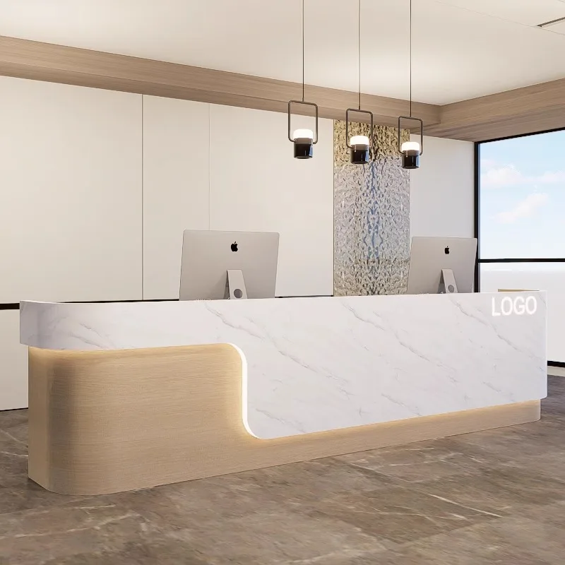 Vanity Reception Desks Office Counter Luxury White Gaming Executive Shop Reception Desks Wood Bureau Meuble Salon Furniture