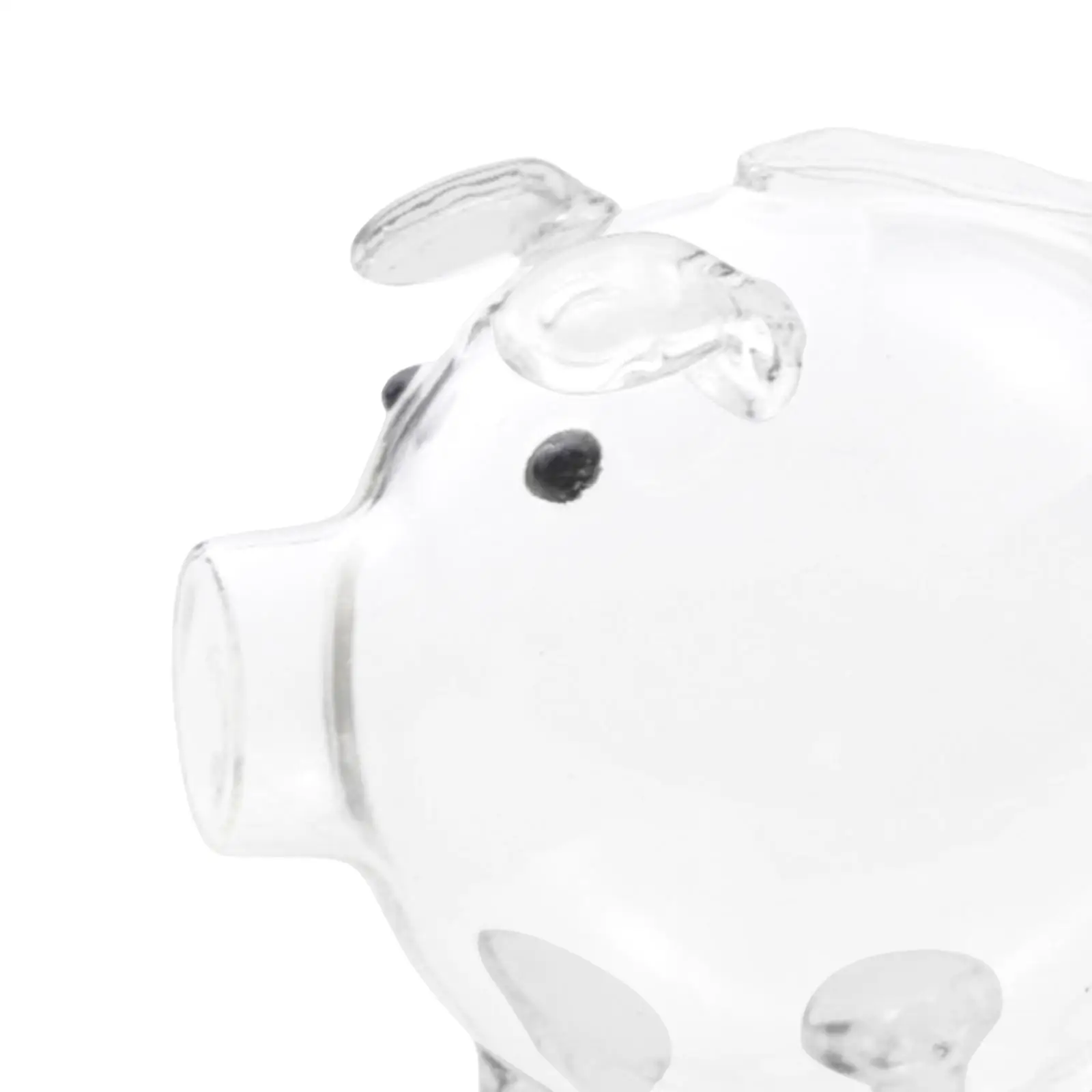 Glass Piggy Bank Ornament Unopenable Lovely Practical Gift Saving Pot Money Saving Jar for Home Decoration Teens Christmas