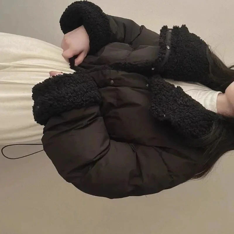 

Women's Winter Tops Jacket Cotton Coat Versatile Skinny Long Sleeve Lapel Short Warm Thickened Vintage New Comfortable Trendy