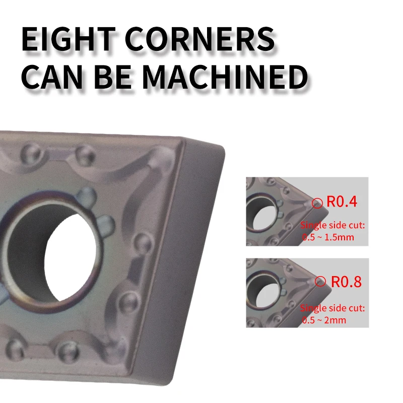 Stainless Steel Blade CNMG CNMG120404 CNMG120408 YZ15TF YZ735 Carbide Insert for MCLNR/L External Turning Tool Cutter CNC Lathe
