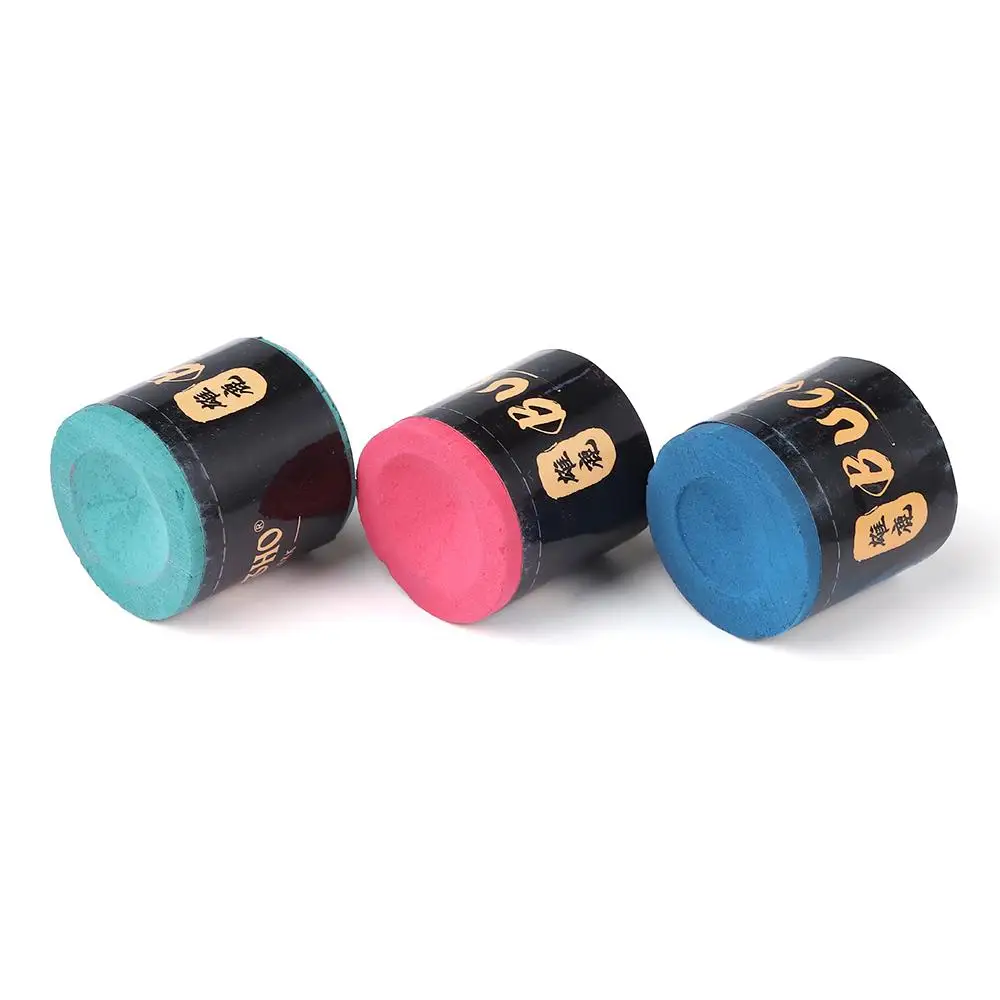 2Pcs/Set Pool Cue Tip Cue Chalk No-slip Blue Green Red Billiard Chalks Indoor Sport Calcium Carbonate Snooker Accessory