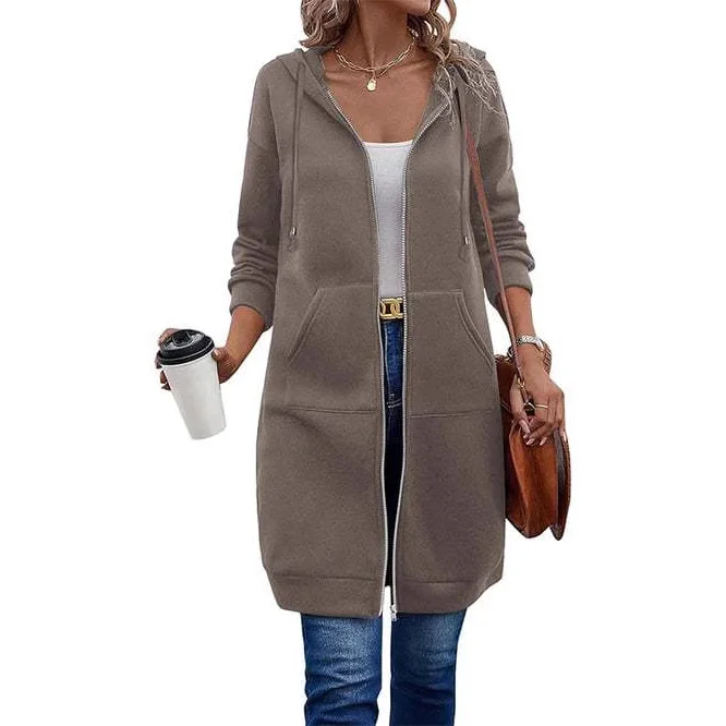 

Модный женский кардиган средней длины с капюшоном и буквами, трикотаж