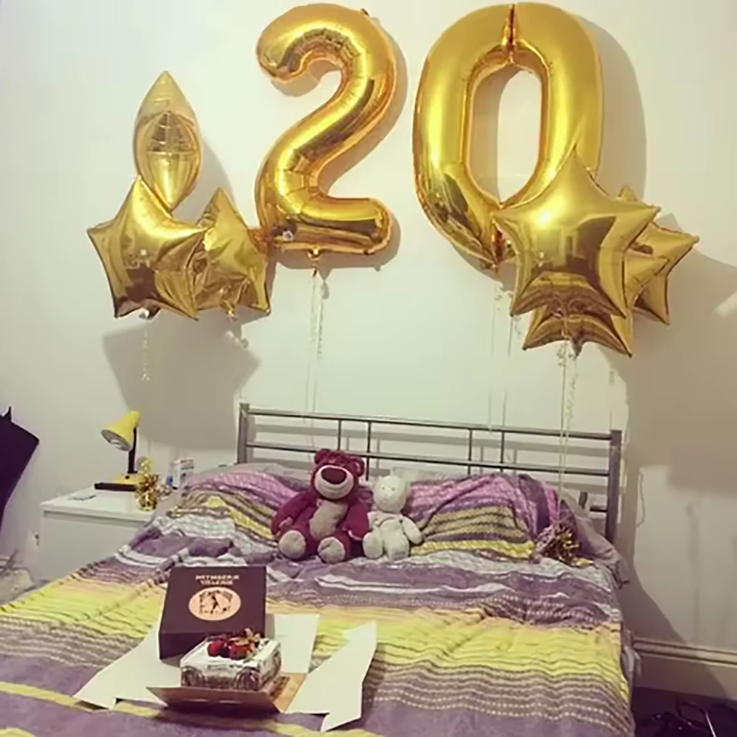 40 inch Large Gold Number Balloons 10 20 30 40 50 60 70 80 90 Years Adult Birthday Anniversary Decoration Supplies Gold Balloon