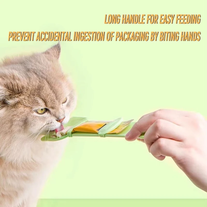Food Grade Cat Strip Squeeze Dispenser, Large Surface Sliding Press Tool for Wet Treat Paste, No Waste Easy Use W Hanging Hook