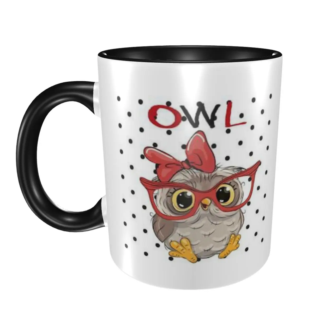 Owl Cartoon Mug Funny Ceramic Coffee Cups Tea Mugs Milk Cup Drinkware Gifts for Friends