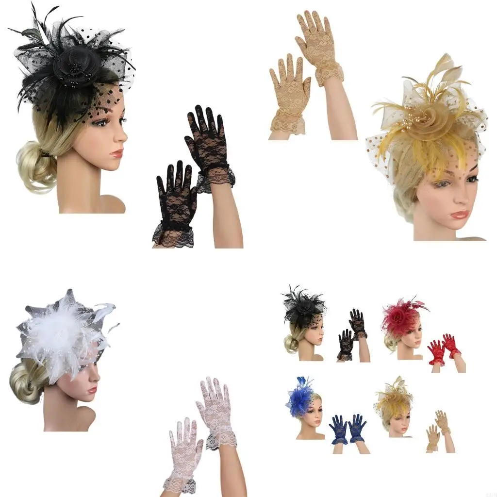 

Изысканная коробочка для таблеток и головной убор в виде перчаток с кружевом и вуалью