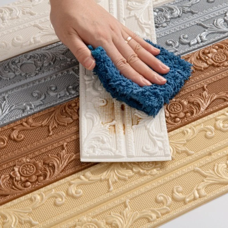 Self-Adhesive Corner Trim Sxp Waistline Sticker Foam for Various Corners Ceiling Office Warehouse Living Room Door Frame 5 Roll