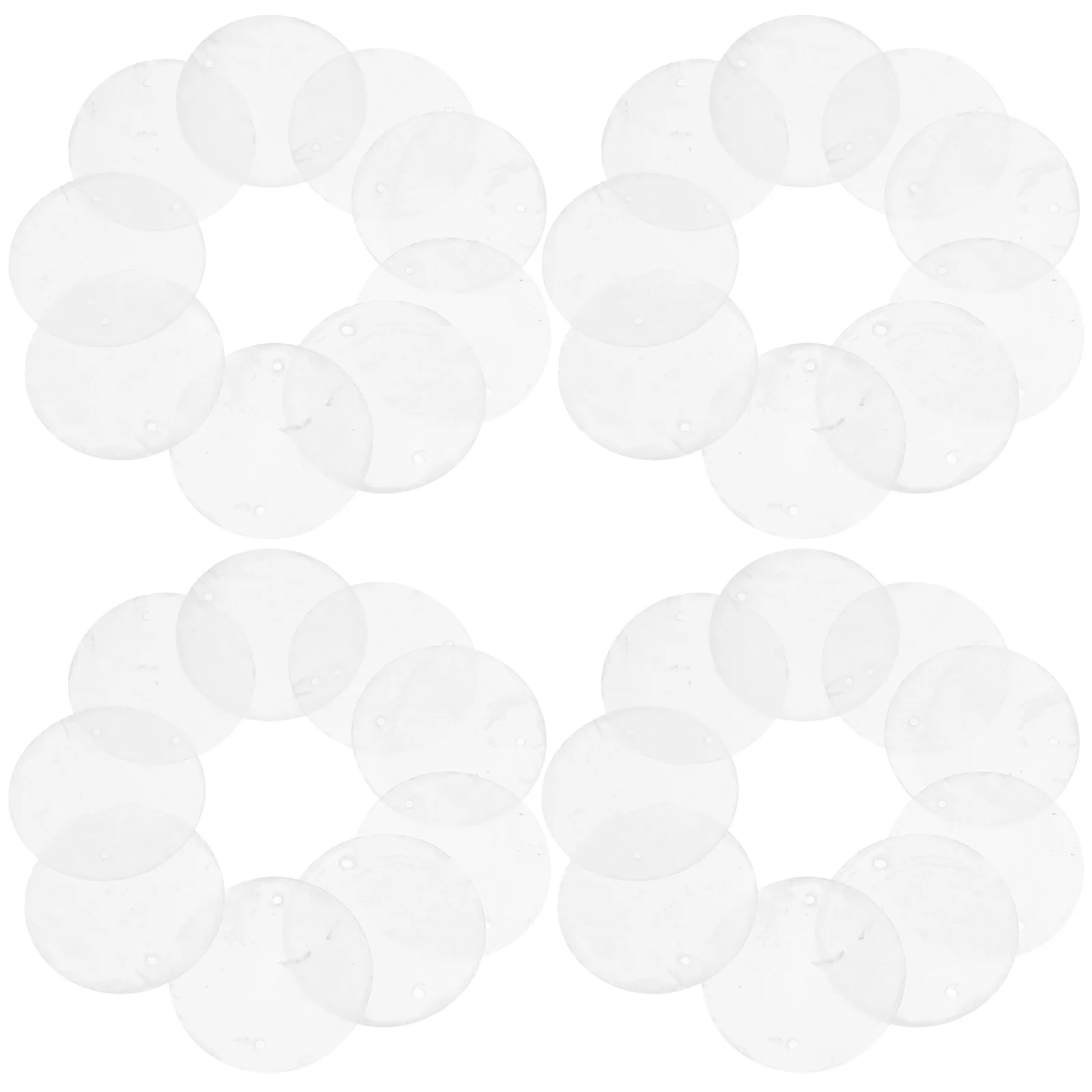 

100pcs Flat Round Mussel Shells Beads Diy Jewelry Making Material Craft Supplies For Wind Chime Pendant Decorative Charms Party