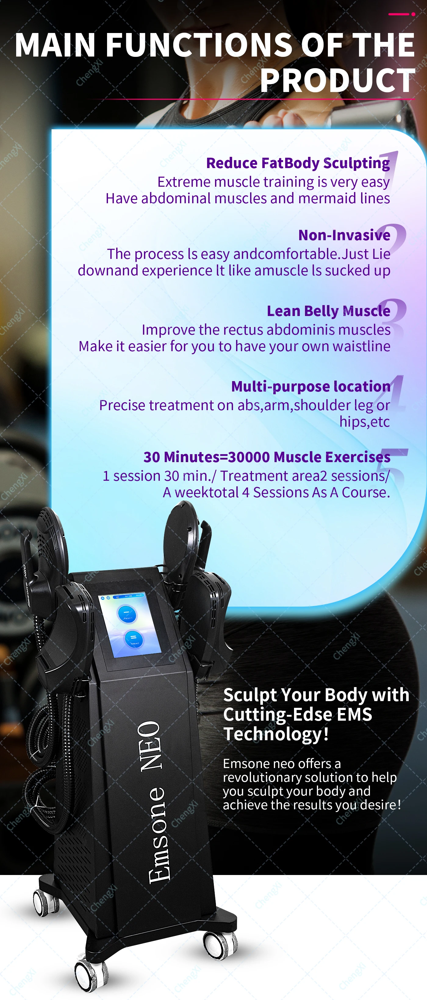 

2025 Popular Muscle Building Machine Emsone NEO RF Muscle Sculpting Body Slimming Machine